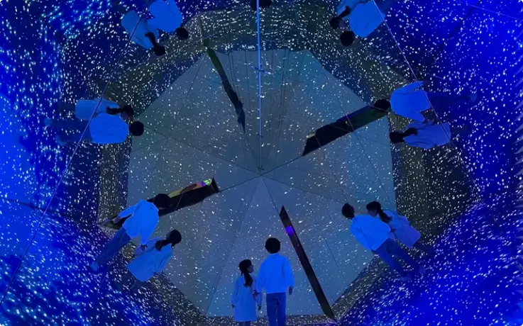 Visitor in the Into the Space zone at Gwacheon Wonder Park