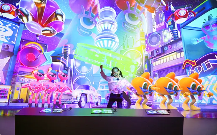 Visitor in the Dancing Universe zone at Gwacheon Wonder Park