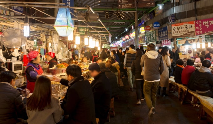 Seoul Night View Small Group Half Day Tour with Gwangjang Market Visit