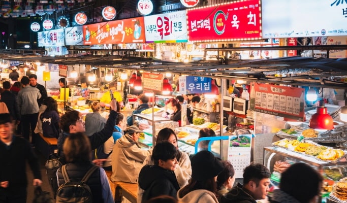 Seoul Night View Small Group Half Day Tour with Gwangjang Market Visit