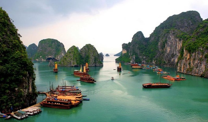 Halong Bay + Thien Cung Cave 1 Day Tour (+ Seafood Lunch/Kayaking or Bamboo Boat Ride) - from Hanoi (+ Transfer option)