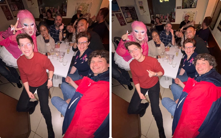 People enjoying the LGBTQ+ pub crawl in Seoul