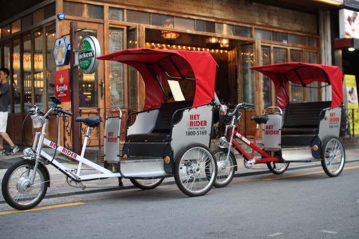 Seoul Hongdae Pedicab (Rickshaw) Ride Tour