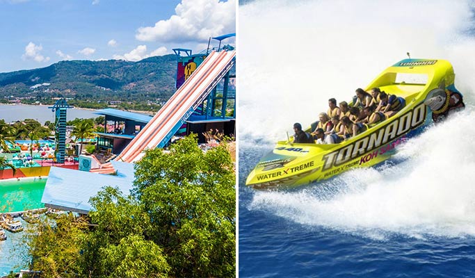 High Park Samui Water Park Discount Pass (+ Transfer) (+ Tornado Water Xtreme drift boat option)
