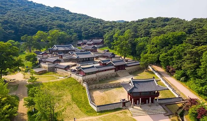 花潭植物園 + 南漢山城 + 韓国民俗村 1 日ツアー - ソウル発