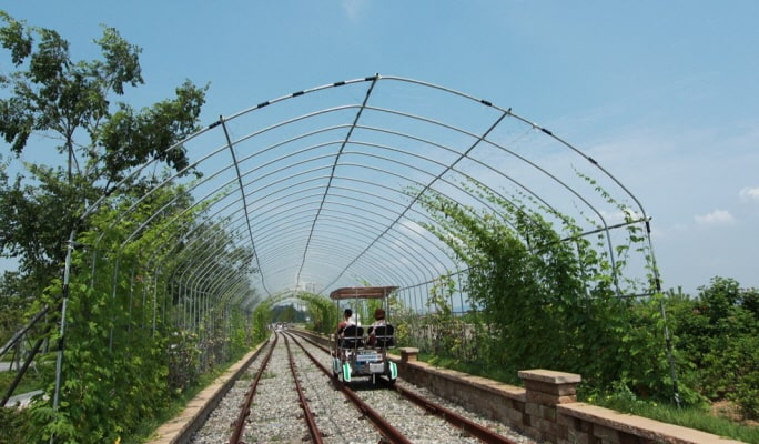 仁川濟物浦俱樂部（開放港區）＋永宗海邊鐵軌自行車＋江華斜坡滑車＋天空公園 1日遊 - 首爾出發