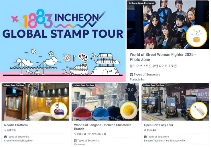 Incheon Global Stamp Tour locations