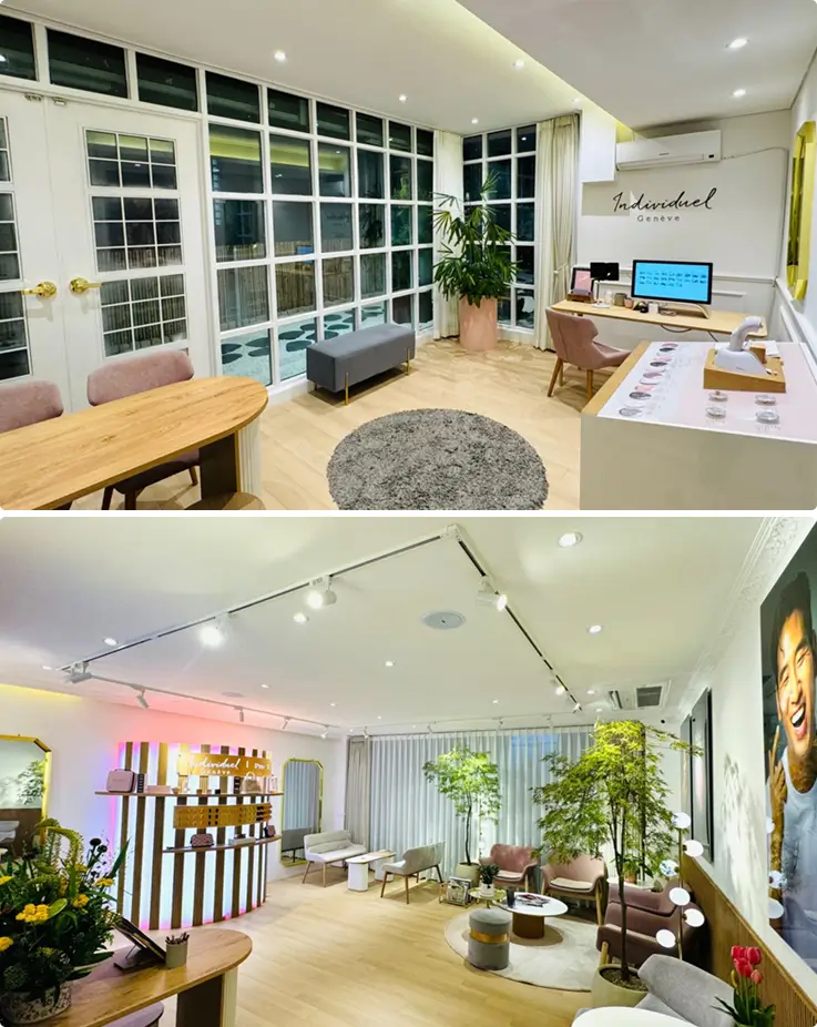 Cozy interior of Individuel Geneve, an aesthetic boutique in Gangnam, Seoul.