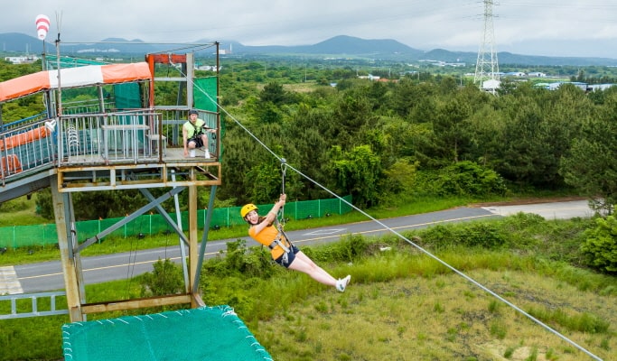 Jeju Leports Land: Go Karting/ Water Sled/ Zipline/ Paintball Experience
