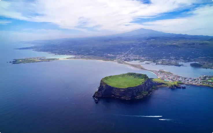 Seongsan Ilchulbong Sunrise Peak on the eastern end of Jeju Island.