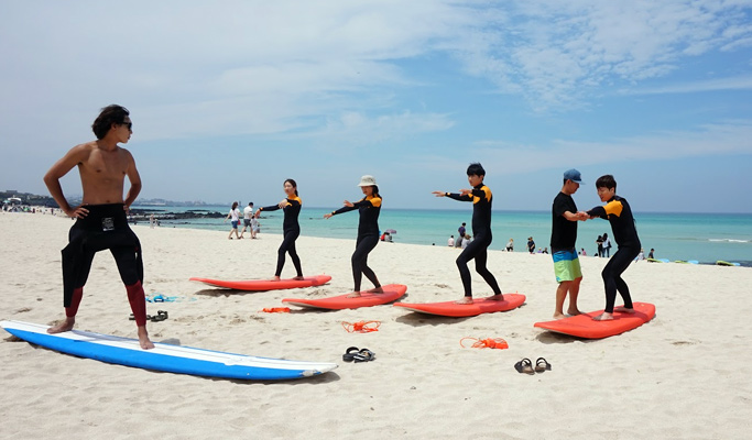 Jeju Surfing & SUP Boarding in Gwakji Beach