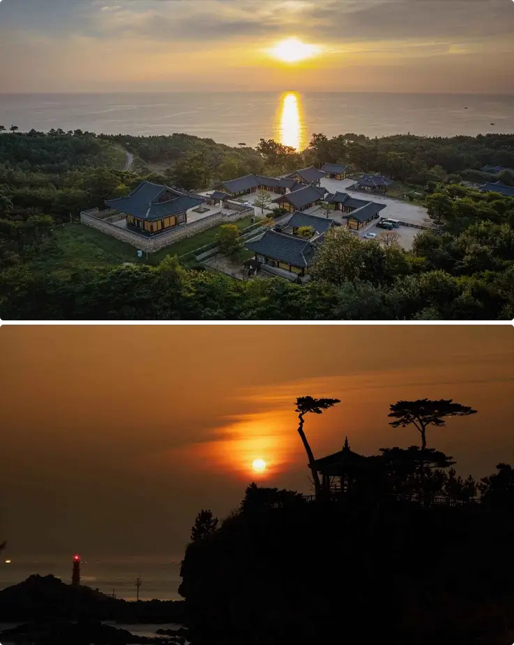 Sunrise at Naksansa Temple in Korea