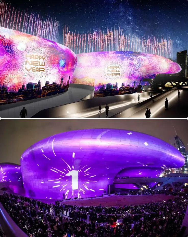 New Year countdown event at Dongdaemun Design Plaza (DDP) in Seoul