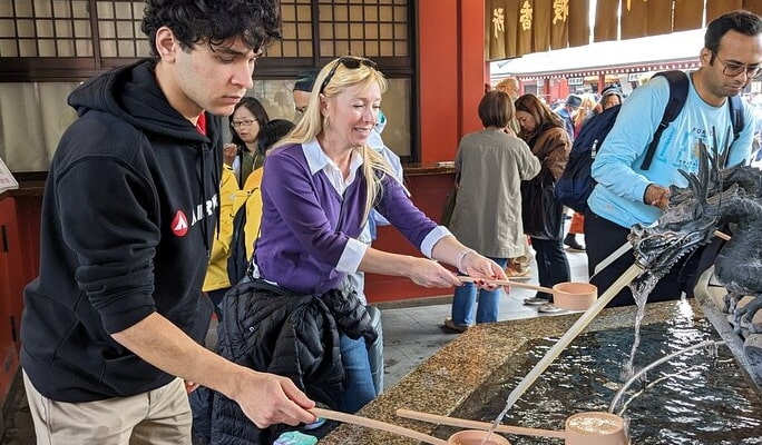 Tokyo Private Walking Tour & Soba Making Experience with Licensed Guide