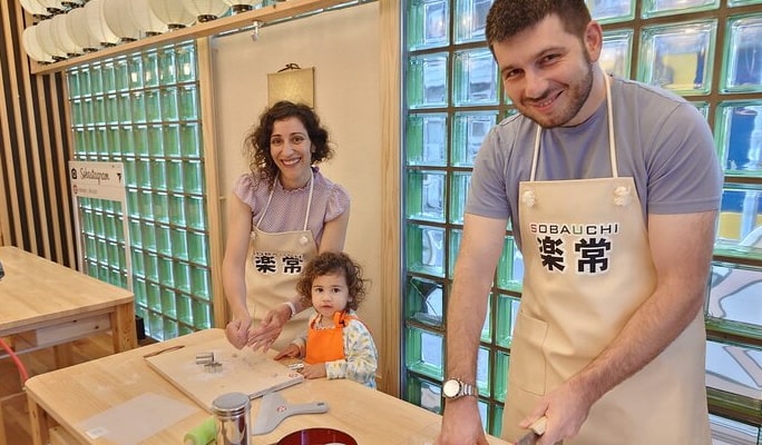 Tokyo Private Walking Tour & Soba Making Experience with Licensed Guide