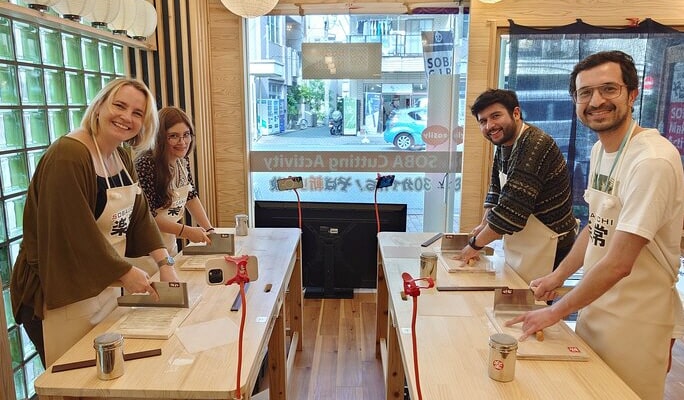 Tokyo Private Walking Tour & Soba Making Experience with Licensed Guide
