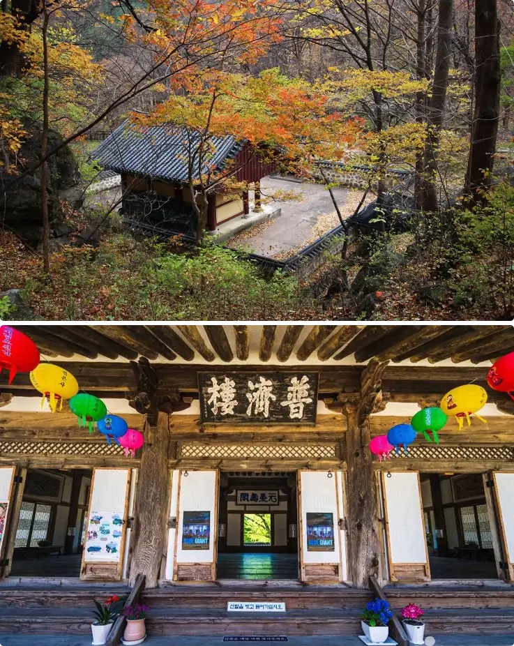 Fall foliage at Cheoneunsa Temple