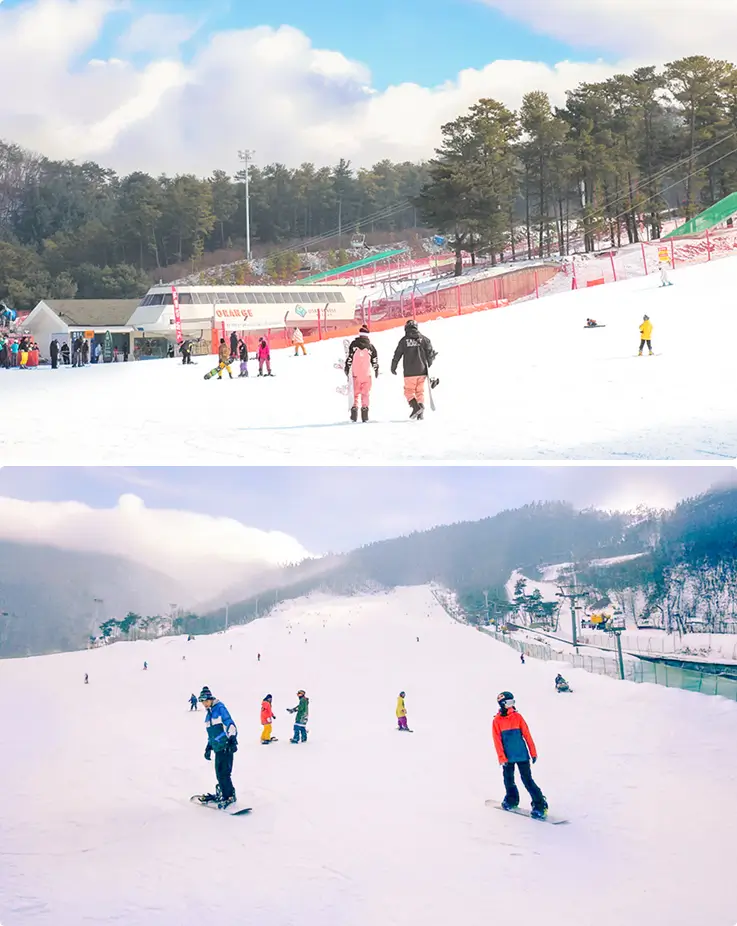 Jisan Ski Resort in Korea