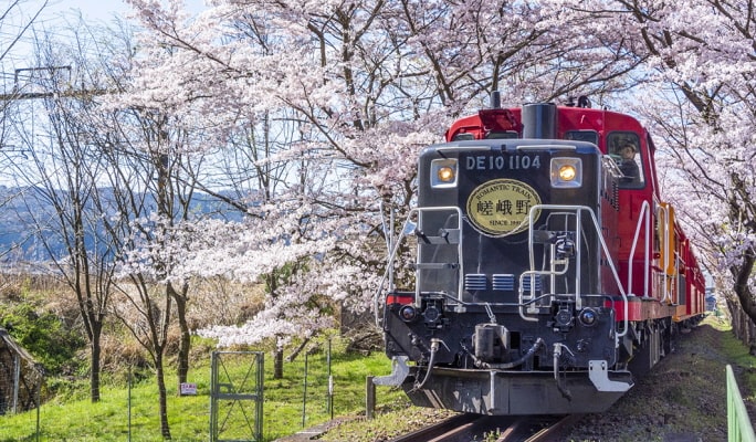 Kyoto Sagano Romantic Train + Hozu River Cruise + Arashiyama 1 Day Tour - from Osaka/ Kyoto