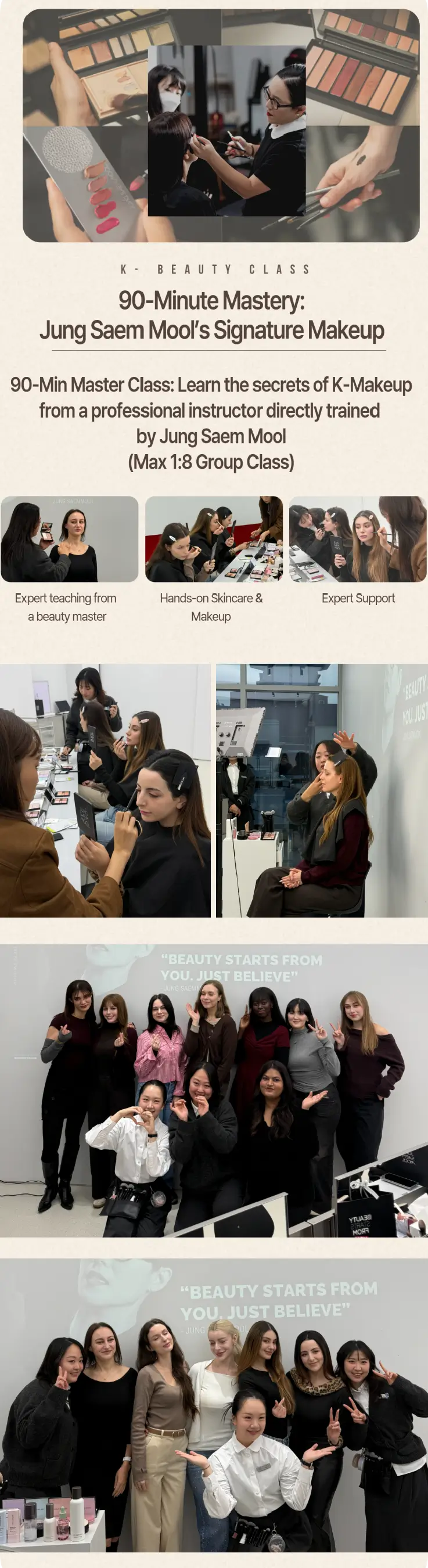 K-beauty class at Jungsaemmool Seongsu branch.