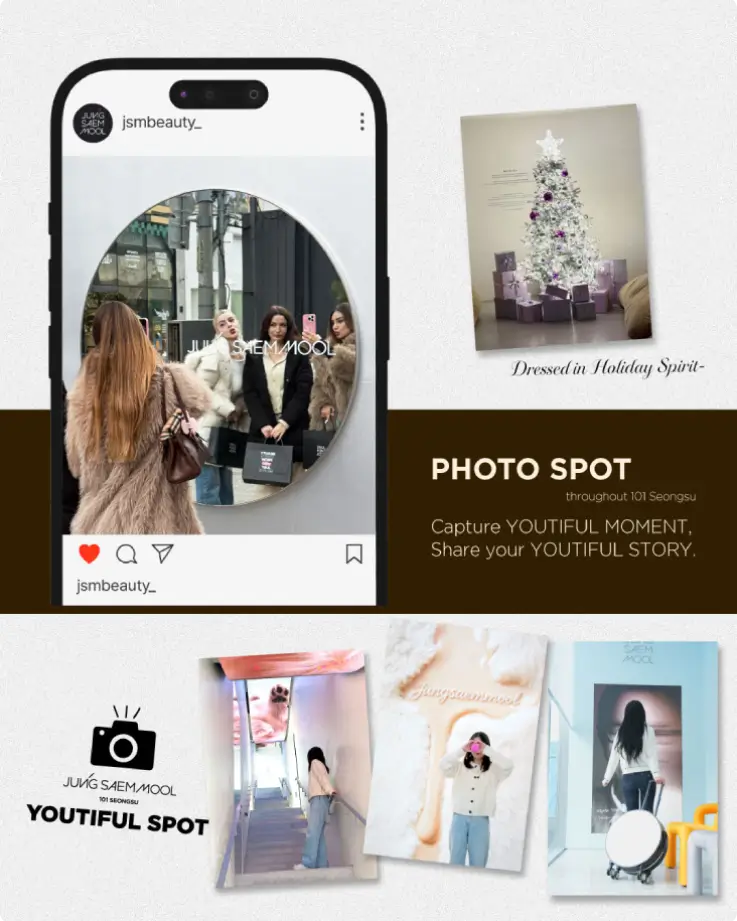 Photo booth zone at Jungsaemmool 101 Seongsu.