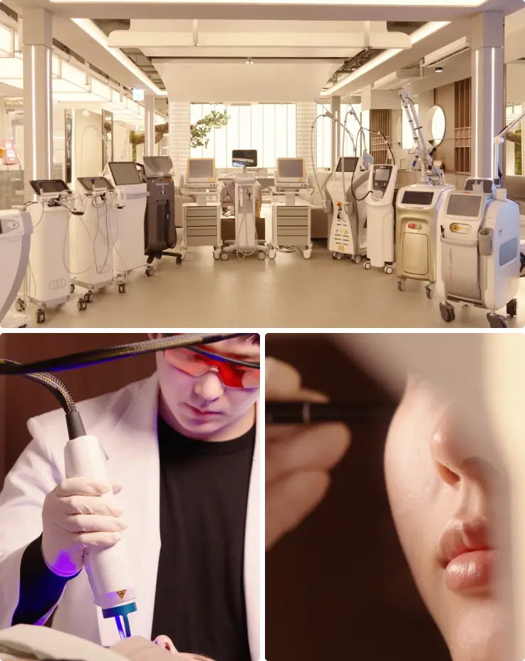 Various medical devices available at Kleam Clinic in Myeongdong, Seoul.