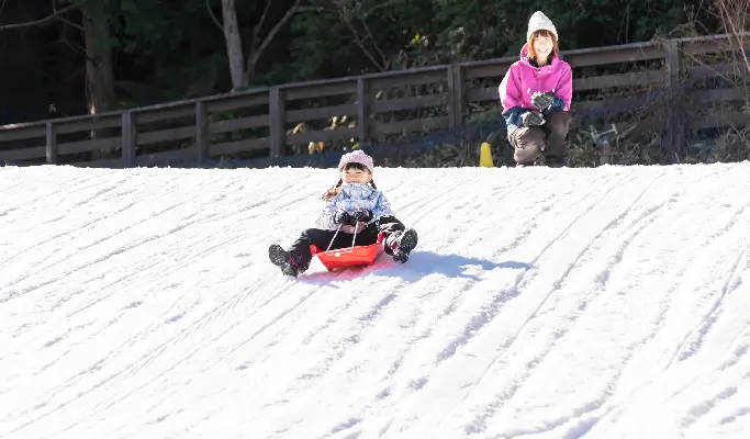 Mt. Rokko Snow Park: Kansai Kobe Ski/Snowboard/Snow Sled & Onsen 1 Day Tour from Osaka