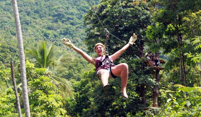 Koh Samui Adventure: Zip Line Tour (Half Day)
