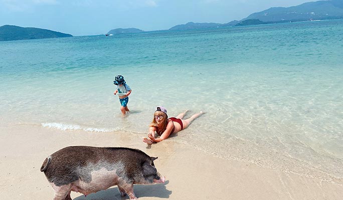 Koh Tan (Ko Taen) + Pig Island + Koh Rap Half Day Semi-Private Yacht Tour - from Koh Samui (+ Hotel Transfer)