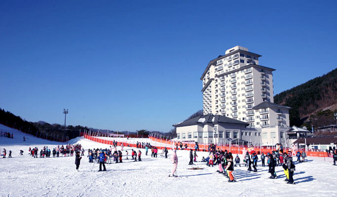 1 Day Ski Lesson/Snow Sled/Free Time Tour: Elysian Gangchon Ski Resort