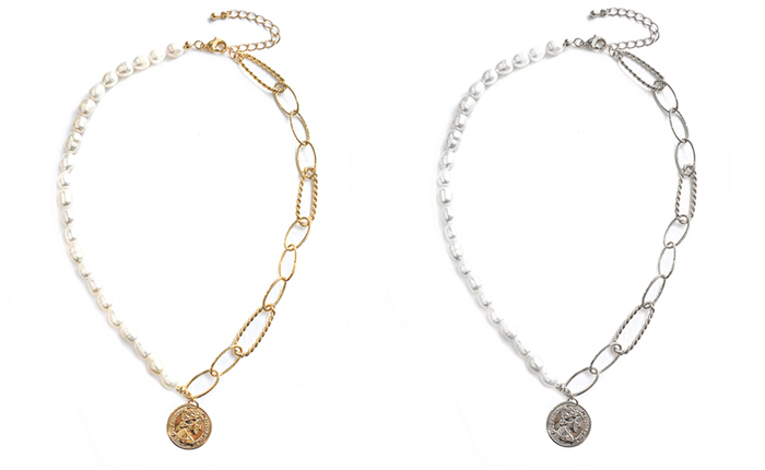 【韓国engbrox エンブロクス】RHYTHMICAL PEARL DROP NECKLACE 韓国engbrox エンブロクス】RHYTHMICAL PEARL DROP NECKLACE