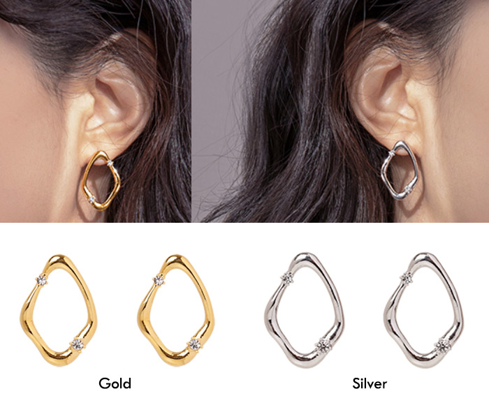 [PRIMAUTE] 韓国☆TWICEジヒョ着用☆ROM B Earrings Order Primaute Accessories from Korea (Worn by IU, Song Ji