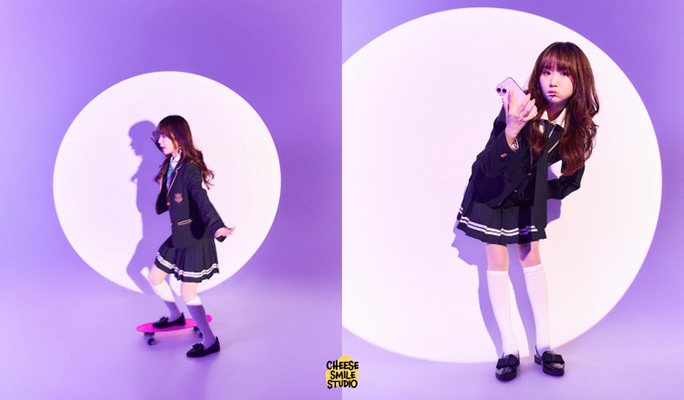 K-pop Idol Concept Photoshoot + Korean School Uniform Rental near Bukchon, Seoul