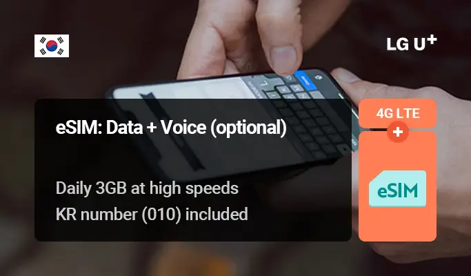 Korea 4G/LTE Unlimited Data eSIM