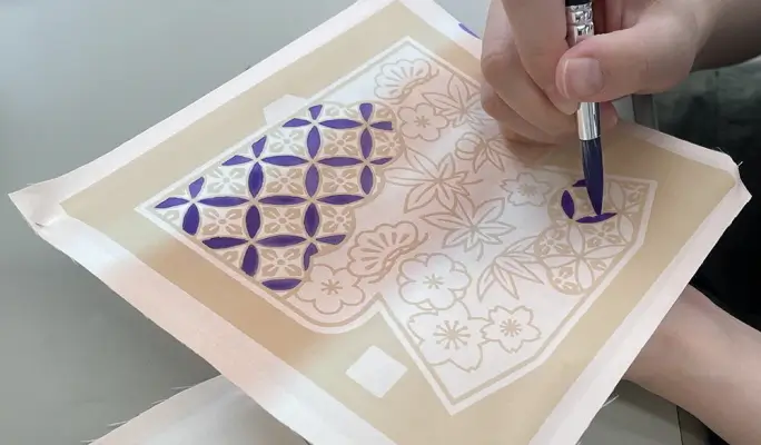 Silk White Fabric Museum & Yuzen Gold Painting Experience