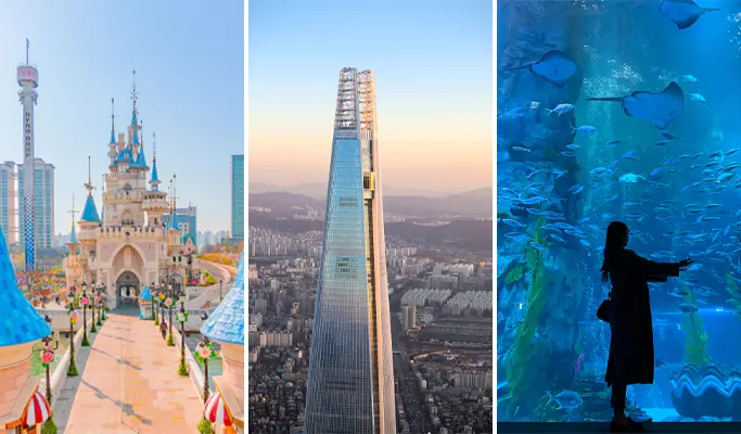 Lotte World (+ Seoul Sky/ Lotte World Aquarium) 1 Day Guided Tour