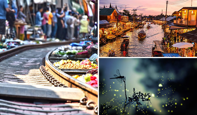 Maeklong Railway Market & Amphawa Floating Market