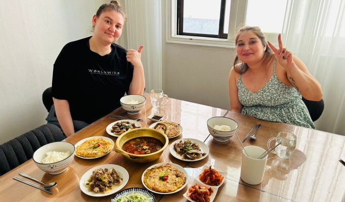 Korean Cooking Class with Local Market Visit near Hongdae/Mangwon
