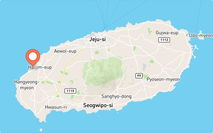 Location of Jeju Active Park in Jeju Island