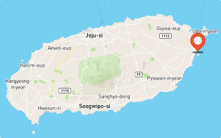 Location of Aqua Planet in Jeju Island