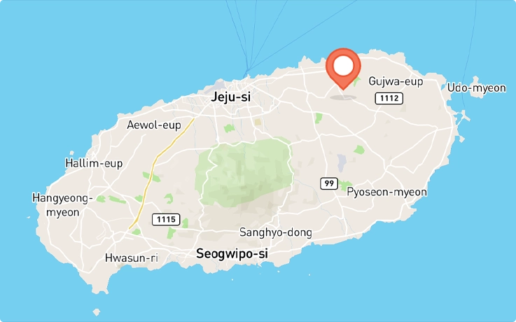 Location of Off road adventure in Jeju Island