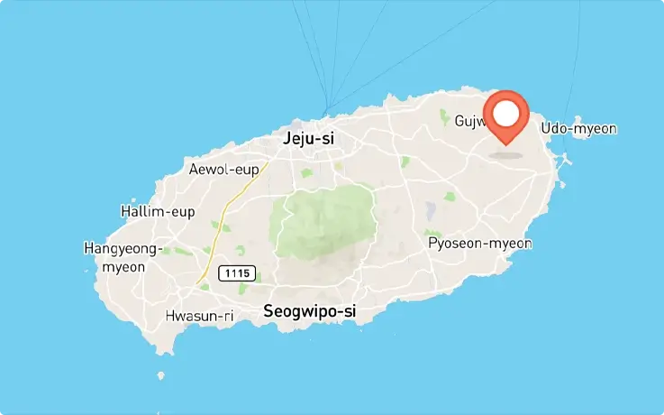 Location of Jeju Rail Bike in Jeju Island