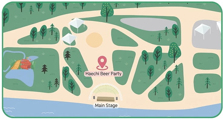 Map of Haechi Island at My Pace Hangang Triathlon Festival