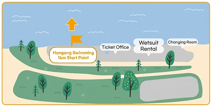 Map of My Pace Hangang Triathlon Festival for advanced course