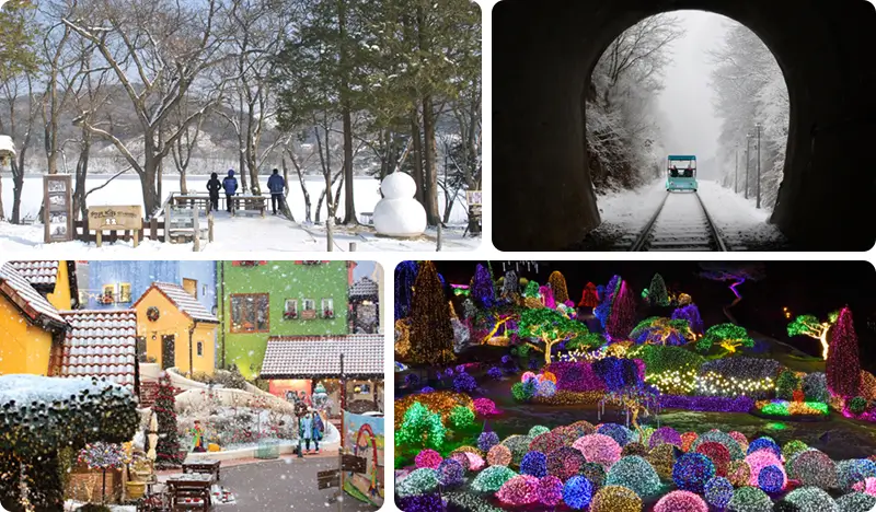 Nami Island + Petite France & Italian Village + Gangchon Rail Bike + Garden of Morning Calm Tour