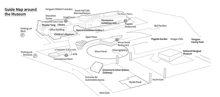 Guide map of National Museum of Korea