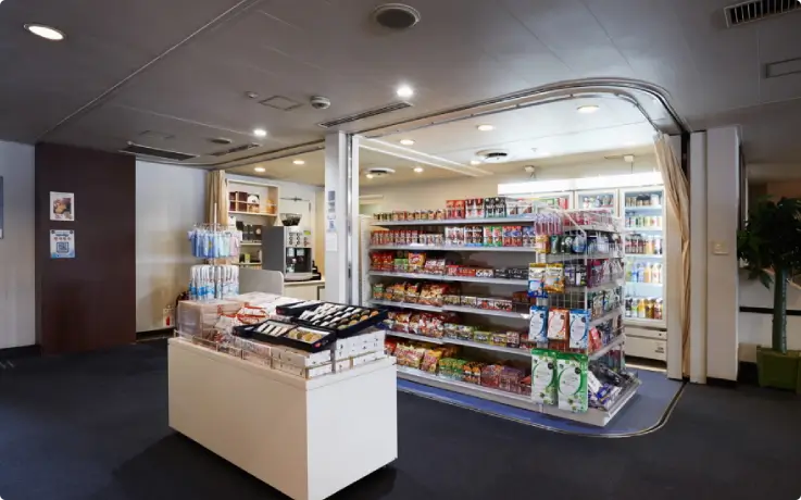 Convenience store and duty-free shop on the New Camellia Cruise.