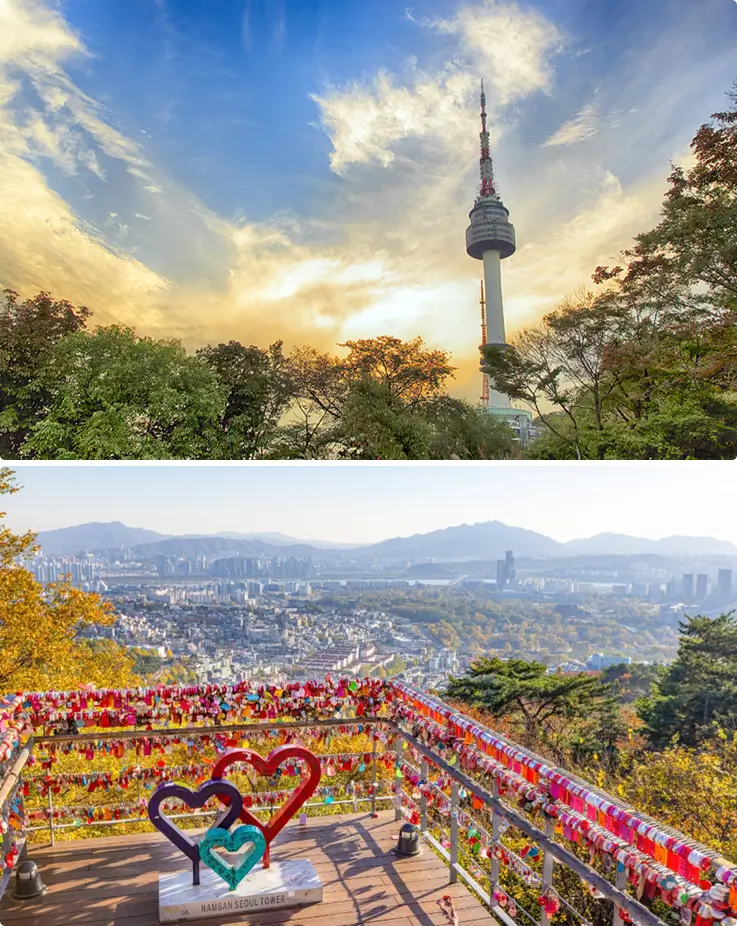 Love padlocks at N Seoul Tower