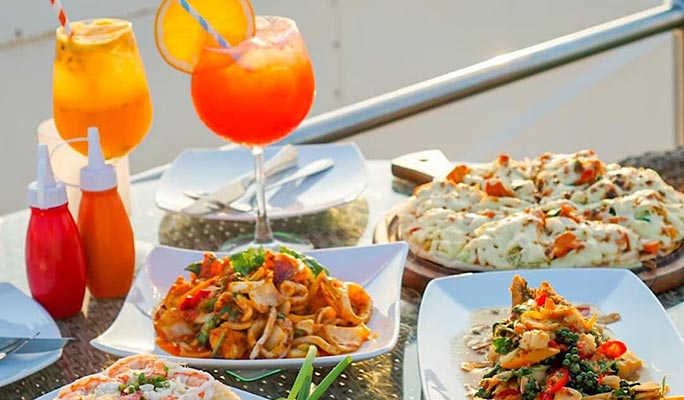 Ocean Sky Pattaya Rooftop Restaurant Buffet Dinner on Oriental Princess  Cruise (+ Cabaret Show)