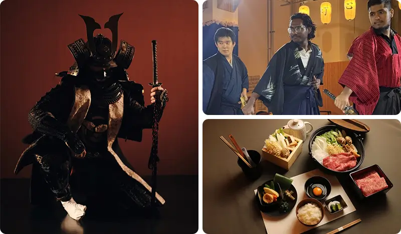 Samurai Show & Experience in Osaka (+ Halal Sukiyaki Set option)
